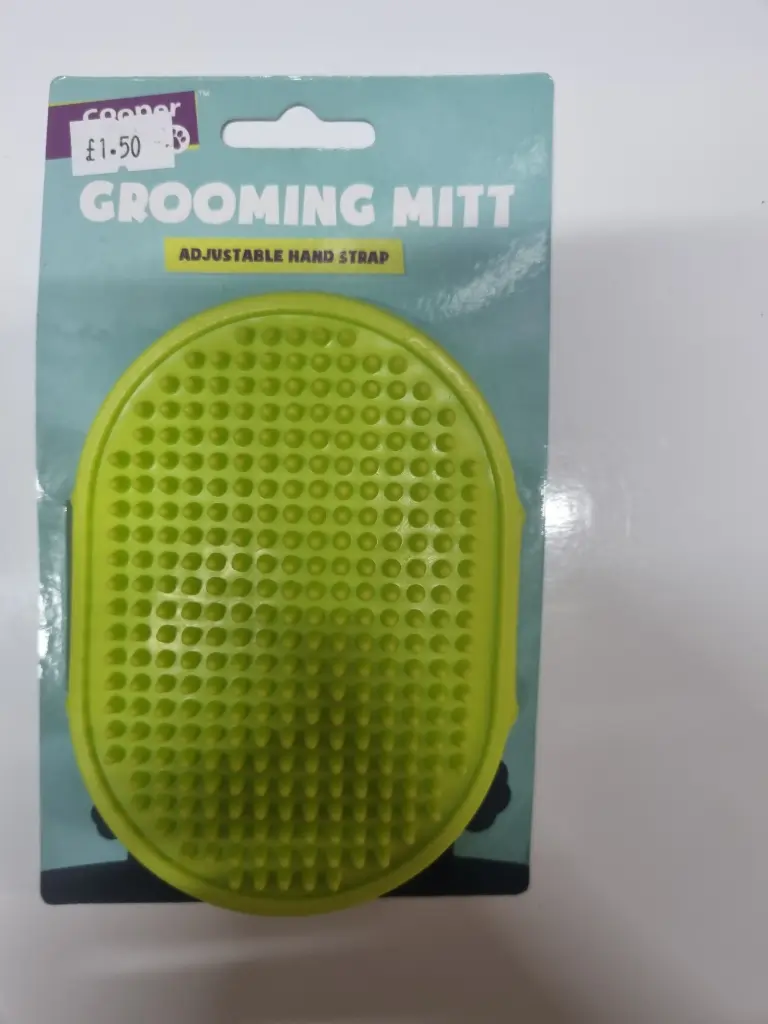 Lime Green Grooming Mitt