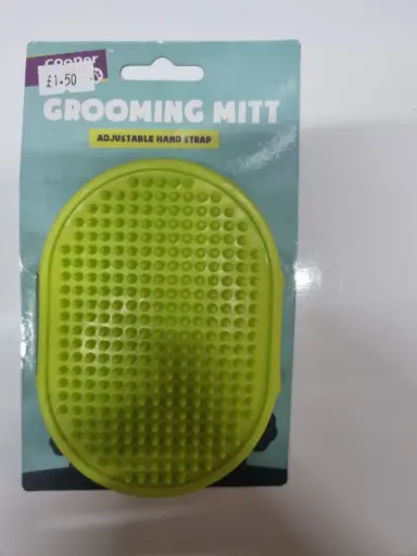 Lime Green Grooming Mitt